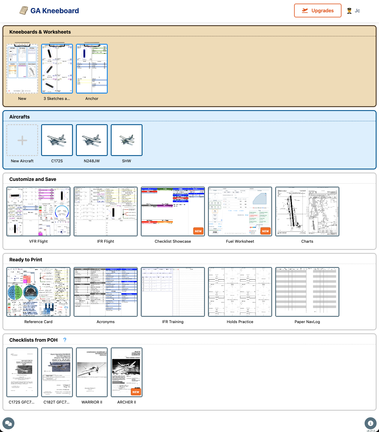 GA Kneeboard UI