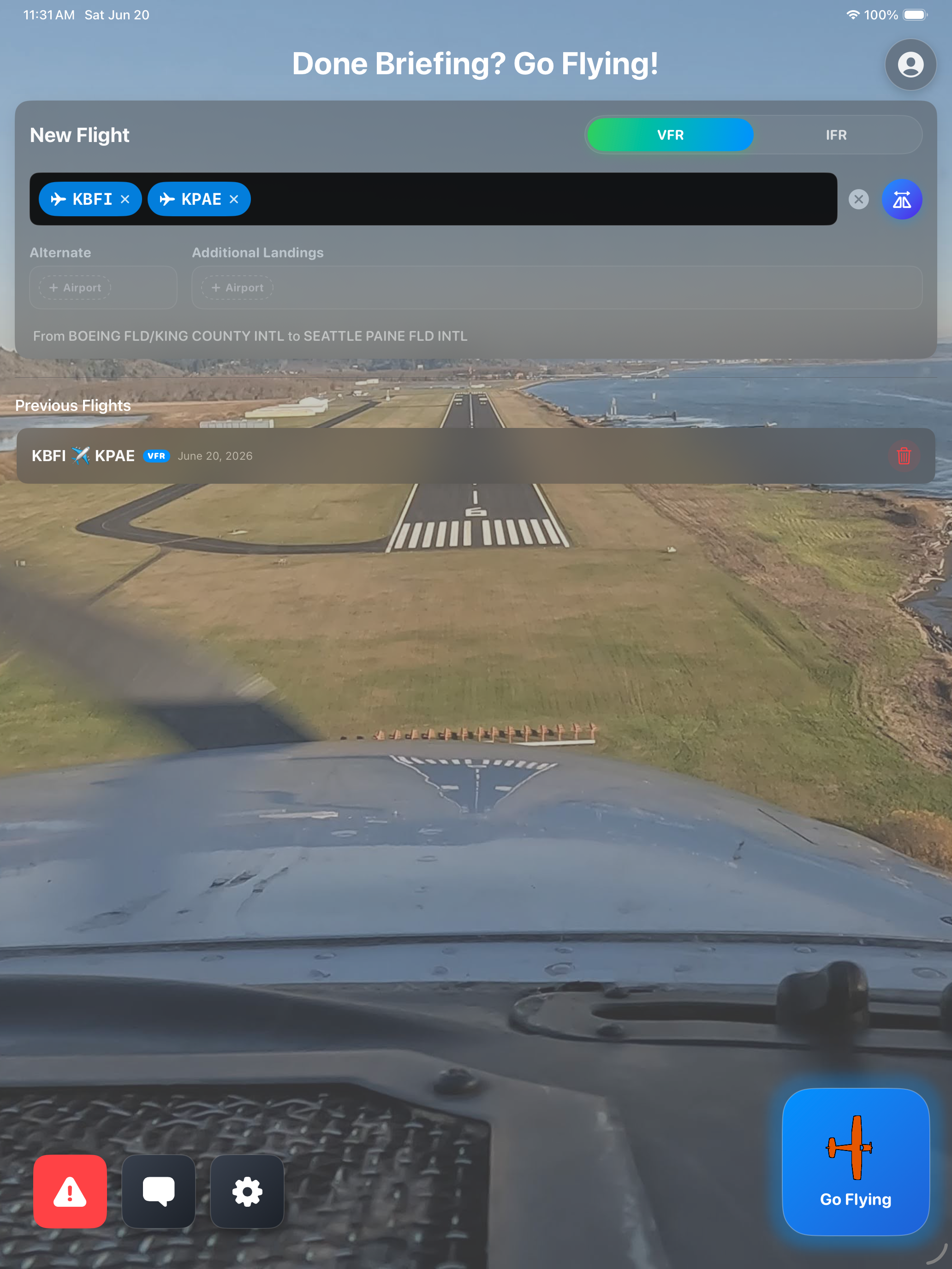 Flight Planning Form