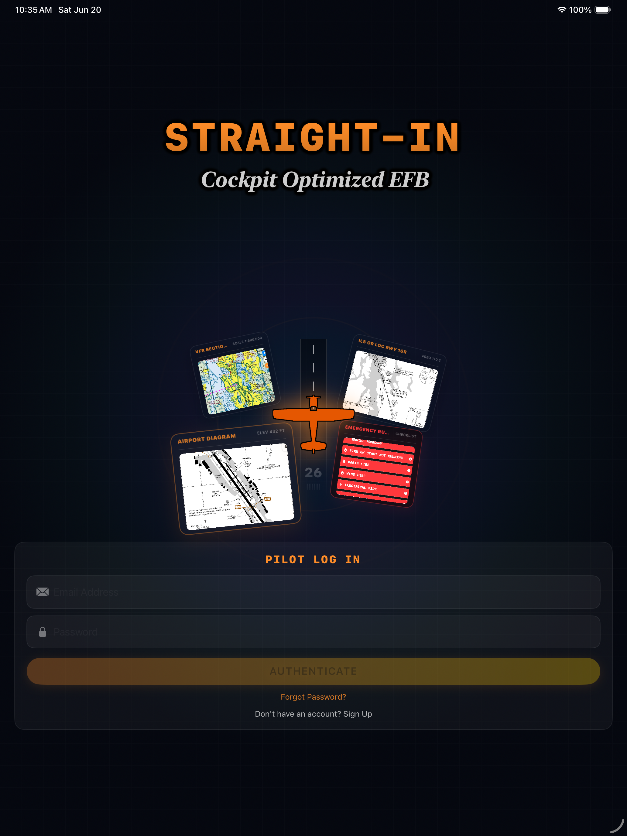 Straight-In Splash Screen